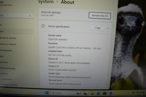 Dell Latitude 5400 14" i5 8th gen SSD 512GB RAM 16GB Touch laptop SKU11717 - Image 11