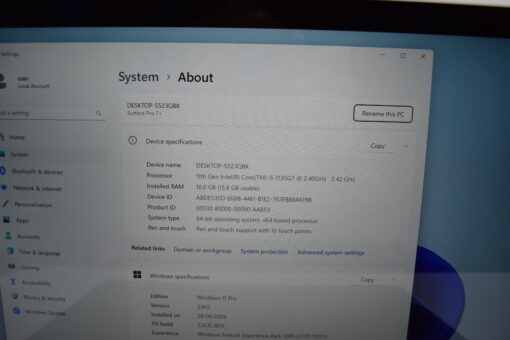 Microsoft Surface Pro7+ i5 11th Gen 12.3" SSD 256GB RAM 16GB Tablet SKU11679 - Image 11