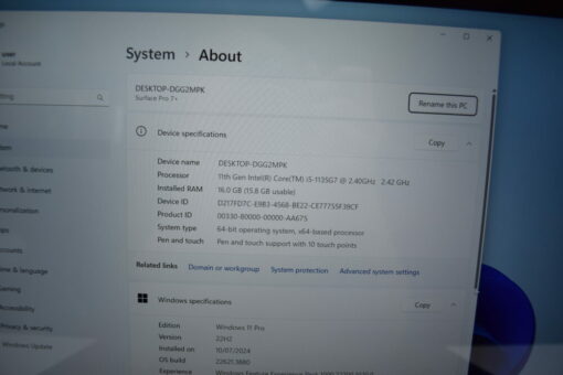 Microsoft Surface Pro7+ i5 11th Gen 12.3" SSD 256GB RAM 16GB Tablet SKU11709 - Image 12