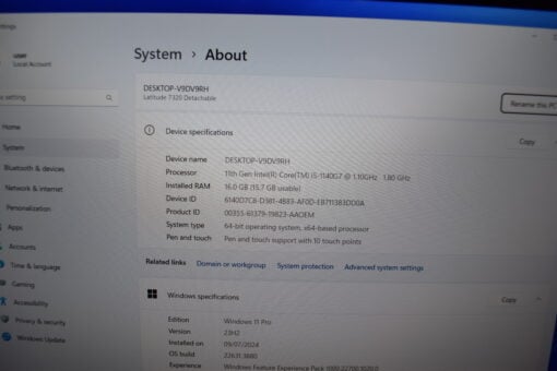 DELL Latitude 7320 13" Detachable i5 11th Gen 16GB RAM 256GB SSD New Tablet SKU11689 - Image 12