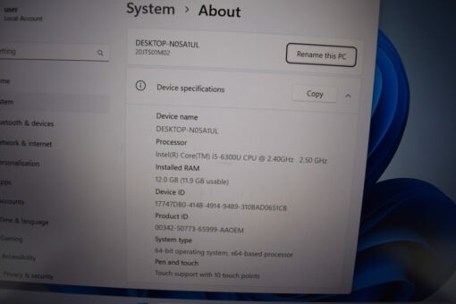 Lenovo ThinkPad T470S 14" i5 6th gen SSD512GB RAM12GB Laptop SKU11082 - Image 11