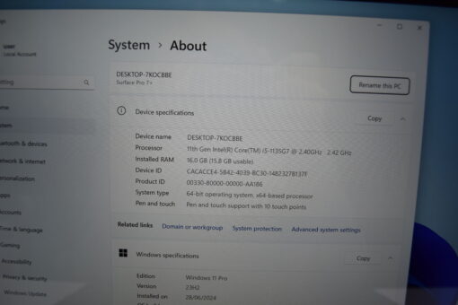 Microsoft Surface Pro7+ i5 11th Gen 12.3" SSD 256GB RAM 16GB Tablet SKU11680 - Image 12