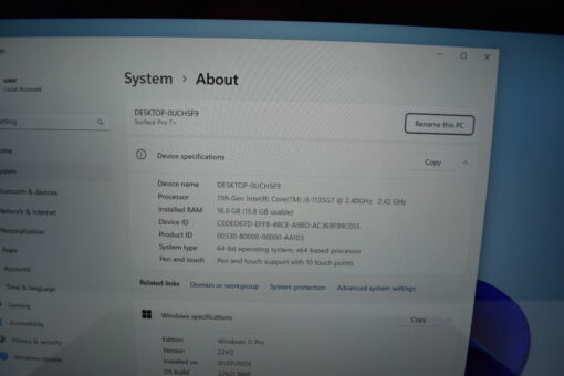 Microsoft Surface Pro7+ i5 11th Gen 12.3" SSD 256GB RAM 16GB Tablet SKU11710 - Image 12
