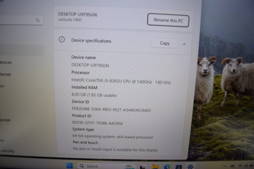 Dell Latitude 5400 14" i5 8th gen SSD 256GB RAM 8GB laptop SKU11682 - Image 11