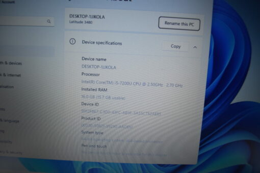 Dell Latitude 3480 14'' i5 7th gen RAM 16GB SSD 256GB Laptop SKU11737 - Image 11