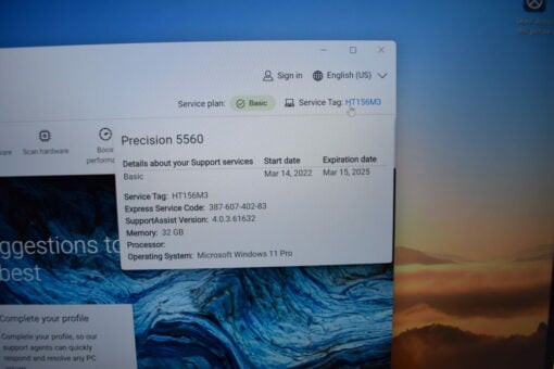 Dell Precision 5560 15.6" Touch  i7-11th gen SSD 512GB RAM 32GB NVIDIA SKU11761 - Image 14