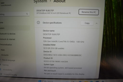 HP EliteBook 640 G10 14" i5 13th gen RAM 32GB SSD 1TB warranty laptop SKU11769 - Image 12