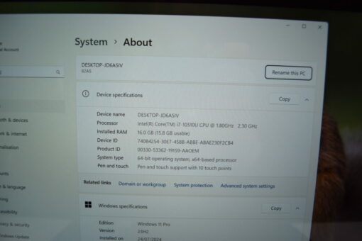 Lenovo Yoga Duet 7 13" i7 10th gen SSD 512GB RAM 16GB Touch Tablet SKU11728 - Image 10