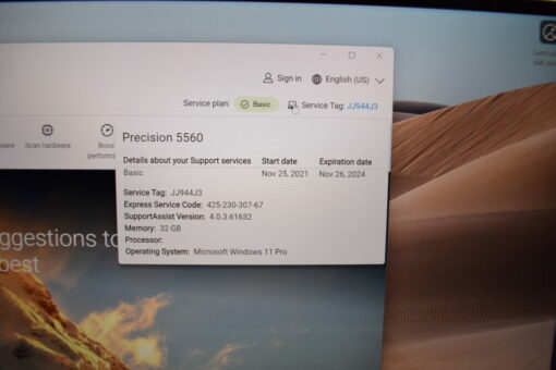 Dell Precision 5560 15.6" Touch  i7-11th gen SSD 512GB RAM 32GB NVIDIA SKU11764 - Image 14