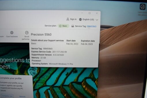 Dell Precision 5560 15.6" Touch  i7-11th gen SSD 512GB RAM 32GB NVIDIA SKU11762 - Image 14