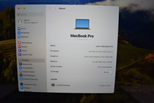 Apple MacBook Pro 2019 A2141 16" i7 SSD 512GB RAM 32GB UK Laptop SKU11759 - Image 10