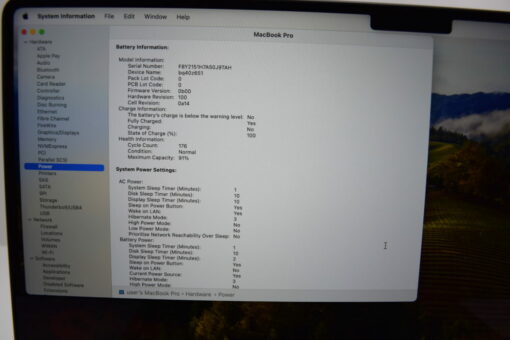 Apple MacBook Pro M1 Max 16" 2021 A2485 RAM 32G SSD 512GB 10 CORES CPU / 24 CORES GPU Laptop SKU11744 - Image 12