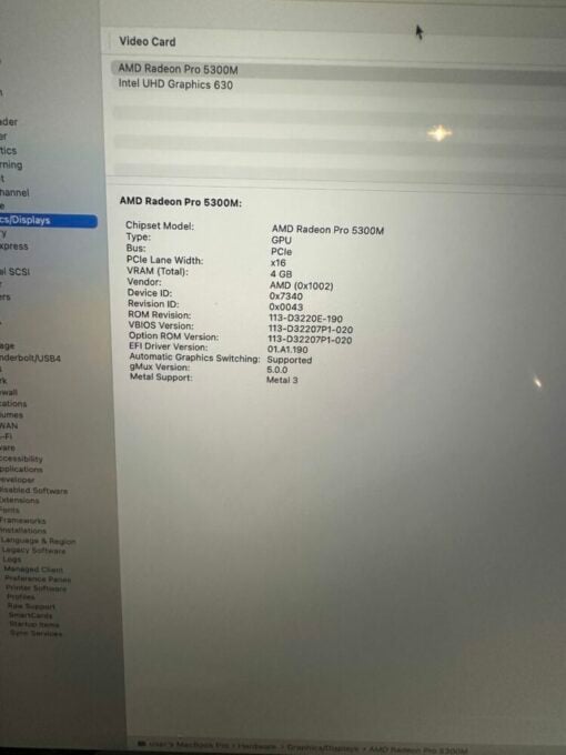 Apple MacBook Pro 2019 A2141 16" i7 SSD 512GB RAM 16GB RADEON Laptop SKU11749 - Image 13