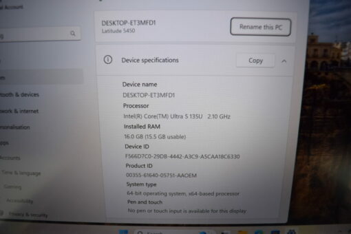Dell Latitude 5450 14'' Ultra 5 135U RAM 16GB SSD 1TB laptop SKU11734 - Image 12
