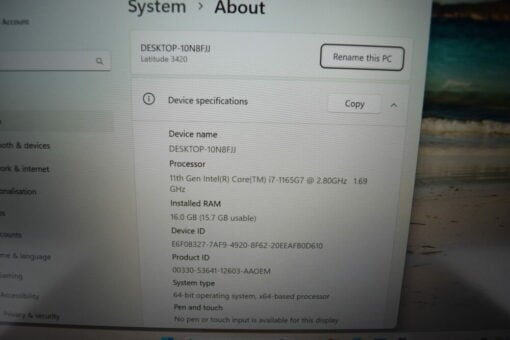 Dell Latitude 3420 14'' i7 11th gen RAM 16GB SSD 512GB Laptop SKU11820 - Image 13