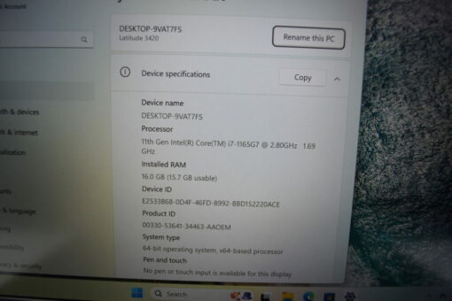 Dell Latitude 3420 14'' i7 11th gen RAM 16GB SSD 256GB Laptop SKU11809 - Image 11