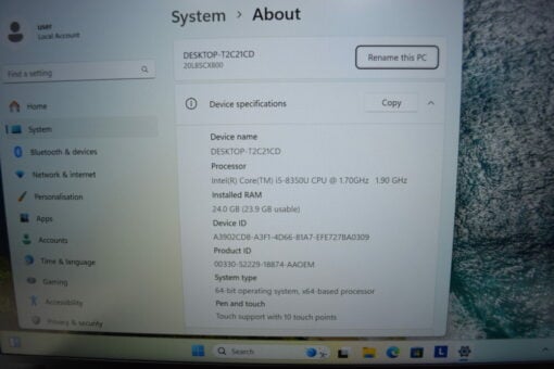 Lenovo ThinkPad T480S 14" Touch i5 8th gen RAM 24GB SSD 512GB Laptop SKU11840 - Image 14