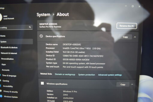 Microsoft Surface Pro 10 Ultra 7 165U 13" SSD 256GB RAM 16GB Tablet SKU11841 - Image 9