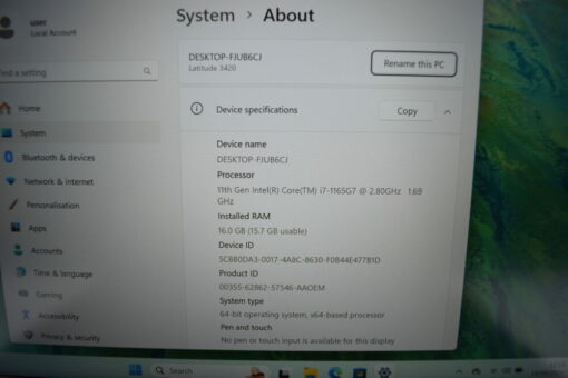 Dell Latitude 3420 14'' i7 11th gen RAM 16GB SSD 512GB Laptop SKU11808 - Image 11