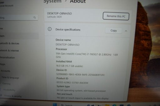 Dell Latitude 3420 14'' i7 11th gen RAM 16GB SSD 256GB Laptop SKU11811 - Image 11