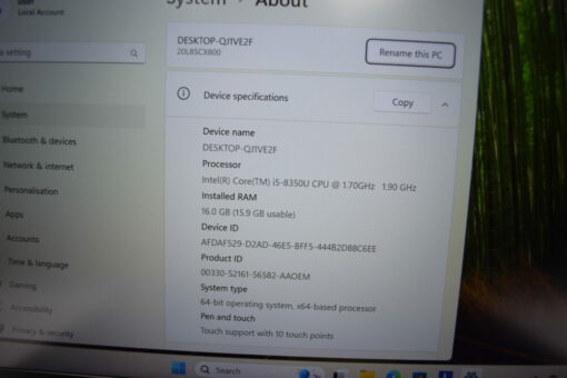 Lenovo ThinkPad T480S 14" Touch i5 8th gen RAM 16GB SSD 256GB Laptop SKU11837 - Image 11