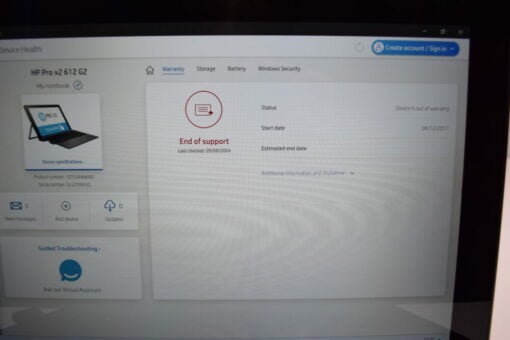 HP Pro X2 612 G2 Tablet with keyboard 13" i5 7th Gen SSD 512GB RAM 8GB Tablet SKU11771 - Image 14