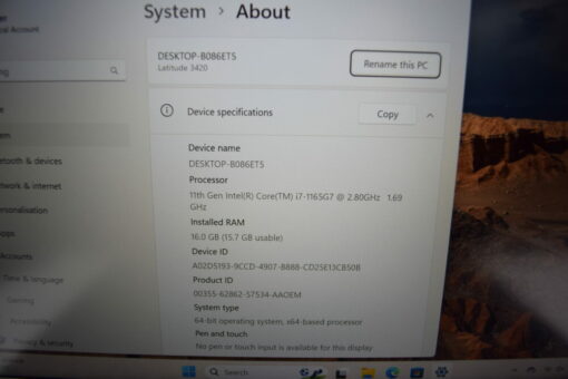 Dell Latitude 3420 14'' i7 11th gen RAM 16GB SSD 256GB Laptop SKU11813 - Image 11