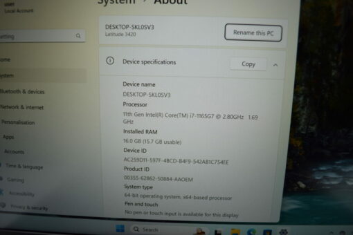 Dell Latitude 3420 14'' i7 11th gen RAM 16GB SSD 512GB Laptop SKU11806 - Image 11