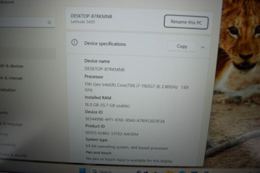 Dell Latitude 3420 14'' i7 11th gen RAM 16GB SSD 256GB Laptop SKU11817 - Image 13