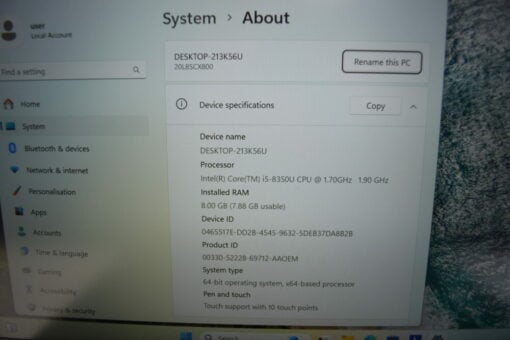 Lenovo ThinkPad T480S 14" Touch i5 8th gen RAM 8GB SSD 256GB Laptop SKU11836 - Image 14
