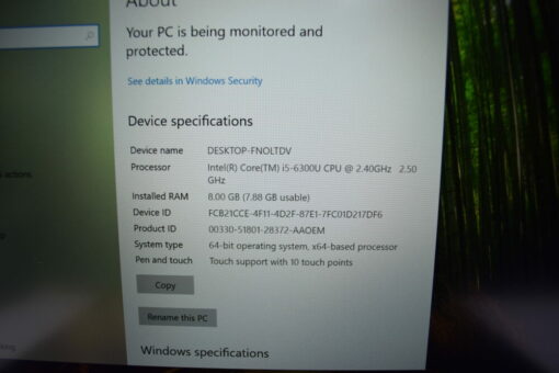 Lenovo ThinkPad T470S 14" i5 6th gen SSD 256GB RAM 8GB Touch Laptop SKU11834 - Image 11