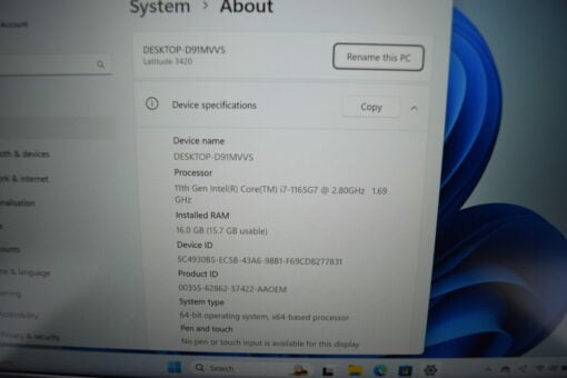 Dell Latitude 3420 14'' i7 11th gen RAM 16GB SSD 512GB Laptop SKU11804 - Image 11
