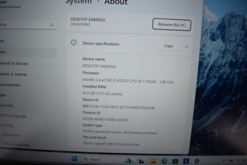 Lenovo ThinkPad T480S 14" Touch i5 8th gen RAM 16GB SSD 512GB Laptop SKU11780 - Image 13