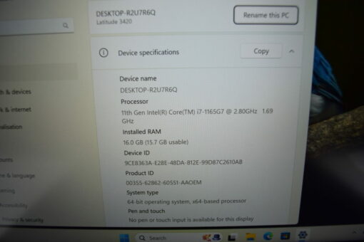 Dell Latitude 3420 14'' i7 11th gen RAM 16GB SSD 512GB Laptop SKU11800 - Image 11