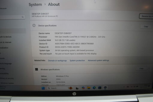 HP Probook 640 G8 14" i5 11th gen RAM 8GB SSD 256GB laptop SKU11857 - Image 14