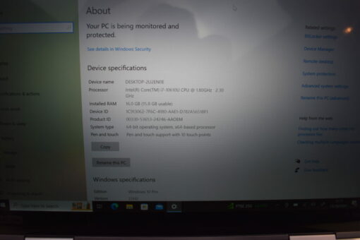 Lenovo ThinkPad X1 Yoga 5th gen 14" i7 10th gen SSD 512GB RAM 16GB SKU11865 - Image 11