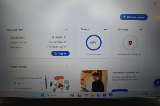 Lenovo ThinkPad T490 14" i7 8th gen SSD 512GB RAM 24GB Grade B 11853 - Image 15