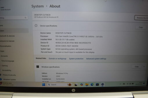HP Probook 640 G8 14" i5 11th gen RAM 8GB SSD 256GB laptop SKU11859 - Image 12