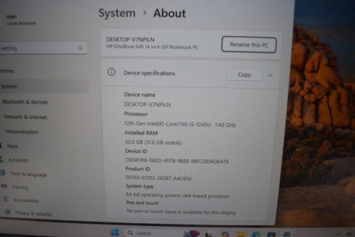 HP EliteBook 640 G9 14" i5 12th gen RAM 32GB SSD 1TB warranty laptop SKU11847 - Image 11