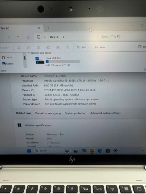 HP Elitebook 1030 x360 G4 14'' i5 8th gen SSD 256GB RAM 8GB laptop SKU11874 - Image 11