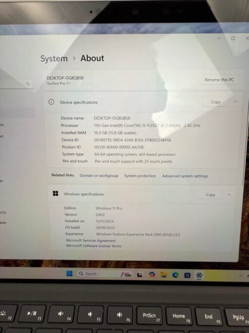Microsoft Surface Pro7+ i5 11th Gen 12.3" SSD 256GB RAM 16GB Tablet SKU11882 - Image 12