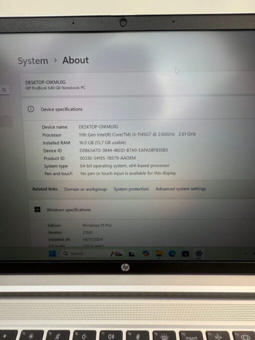 HP Probook 640 G8 14" i5 11th gen RAM 16GB SSD 256GB laptop SKU11877 - Image 16