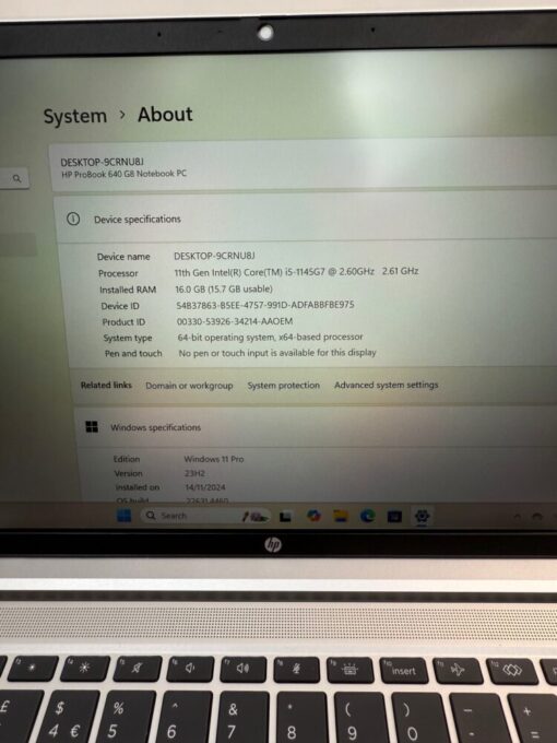 HP Probook 640 G8 14" i5 11th gen RAM 16GB SSD 512GB laptop SKU11876 - Image 11