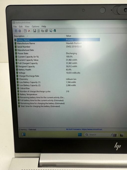 HP Elitebook 830 G6 13" i5 8th SSD 512GB RAM 16GB laptop SKU11885 - Image 15
