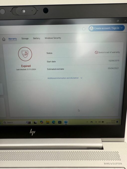 HP Elitebook 840 G5 14" i5 8th gen RAM 8GB SSD 256GB Laptop 11885 - Image 16