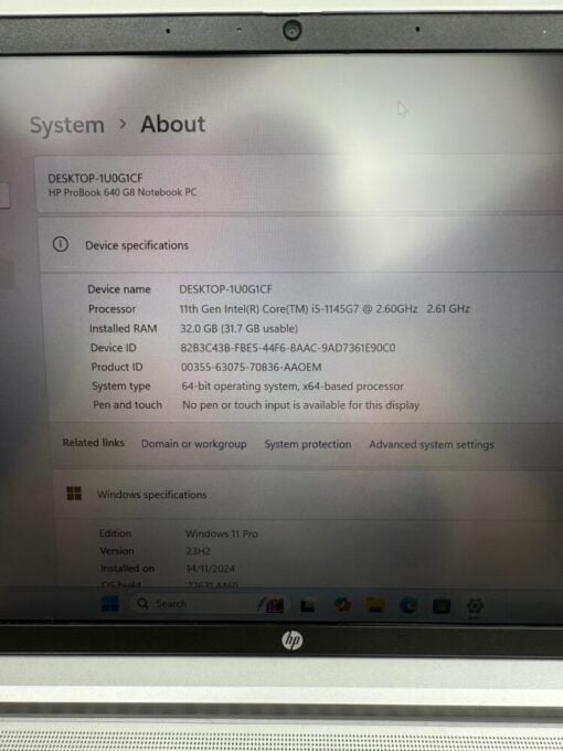 HP Probook 640 G8 14" i5 11th gen RAM 32GB SSD 512GB Laptop SKU11879 - Image 11