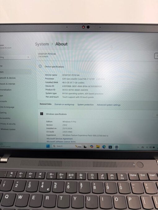 Lenovo ThinkPad P14s Gen 3 14" i7 12th gen RAM 48GB SSD 1TB Nvidia Laptop Touch SKU11893 - Image 10