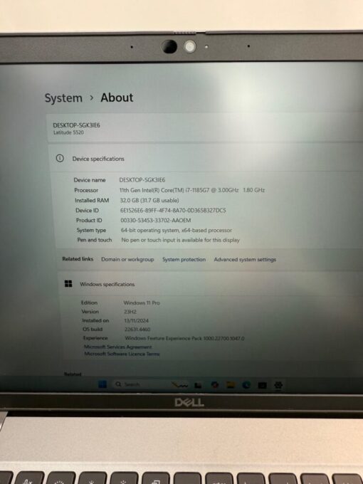 Dell Latitude 5520 15.6" 75 11th gen SSD 512GB RAM 32GB Laptop SKU11889 - Image 11