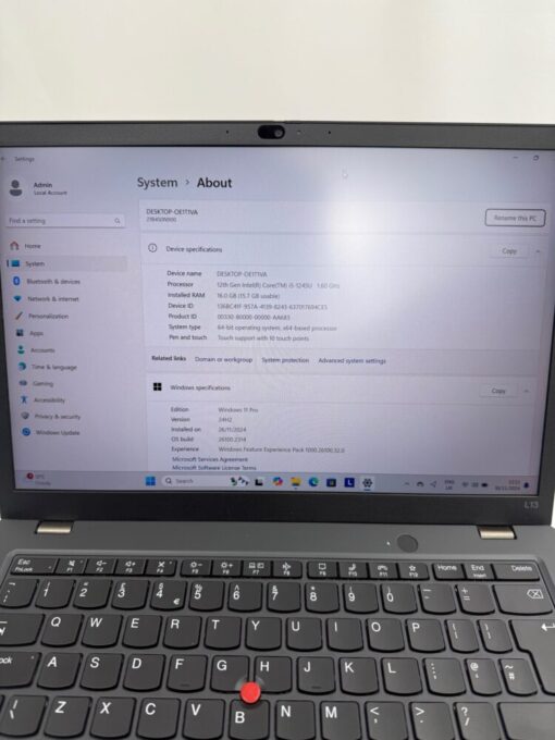 Laptop Lenovo ThinkPad L13 Gen3 13.3" i5 12th 16GB RAM 256GB SSD Warranty Touch SKU11904 - Image 15