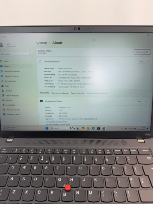 Lenovo ThinkPad P14s Gen 3 Workstation Laptop i7 12th gen 1TB SSD 48GB RAM Nvidia 14" Touch SKU11898 - Image 11